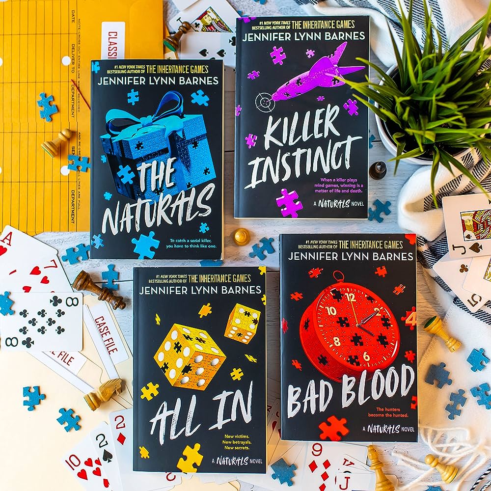The Naturals, Killer Instinct, All In, Bad Blood (The Naturals Series) by Jennifer Lynn Barnes (4 Books Set) Book A Book