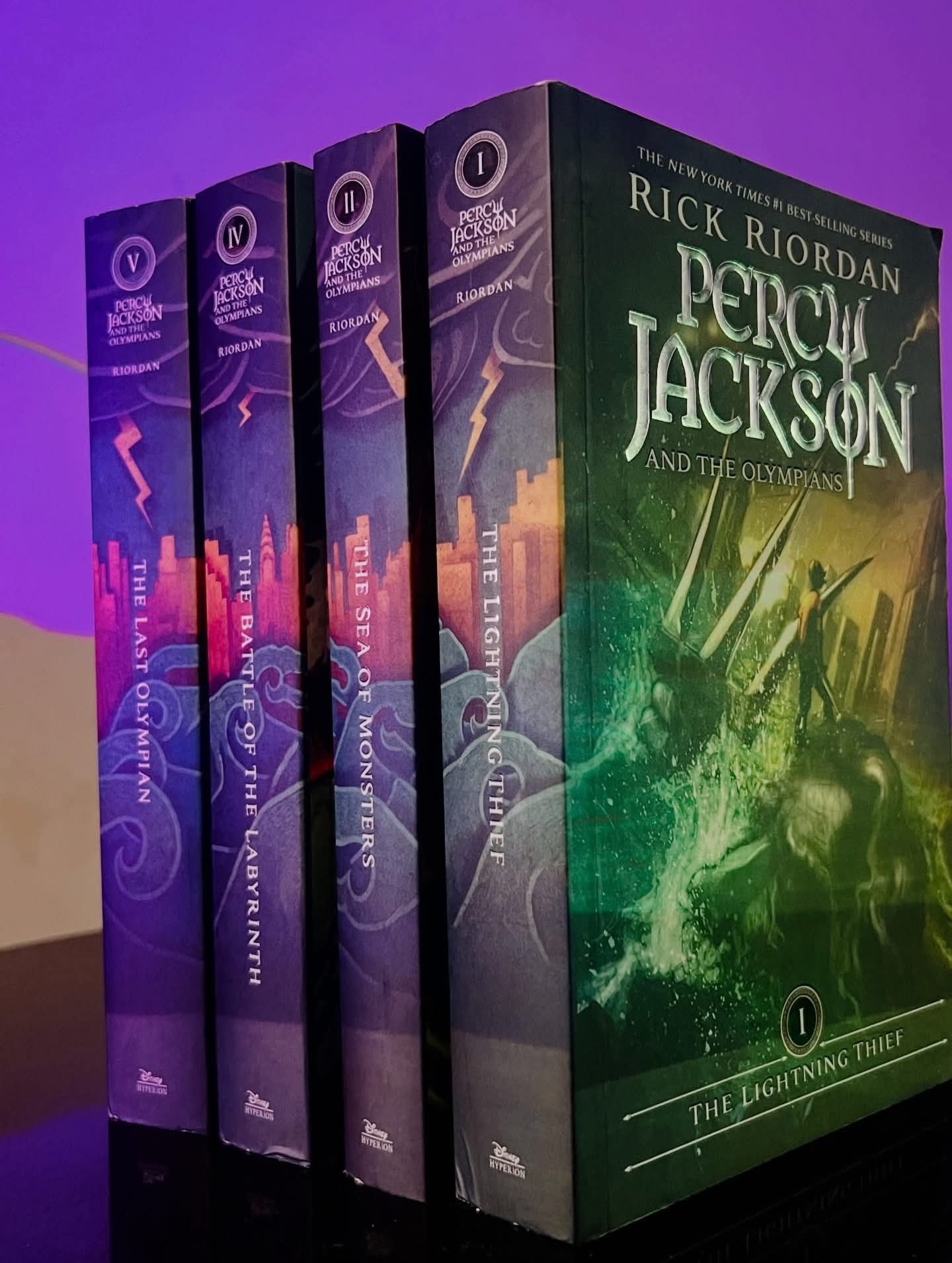 Percy Jackson and the Olympians by Rick Riordan (4 Books Set) (Original Book Set)