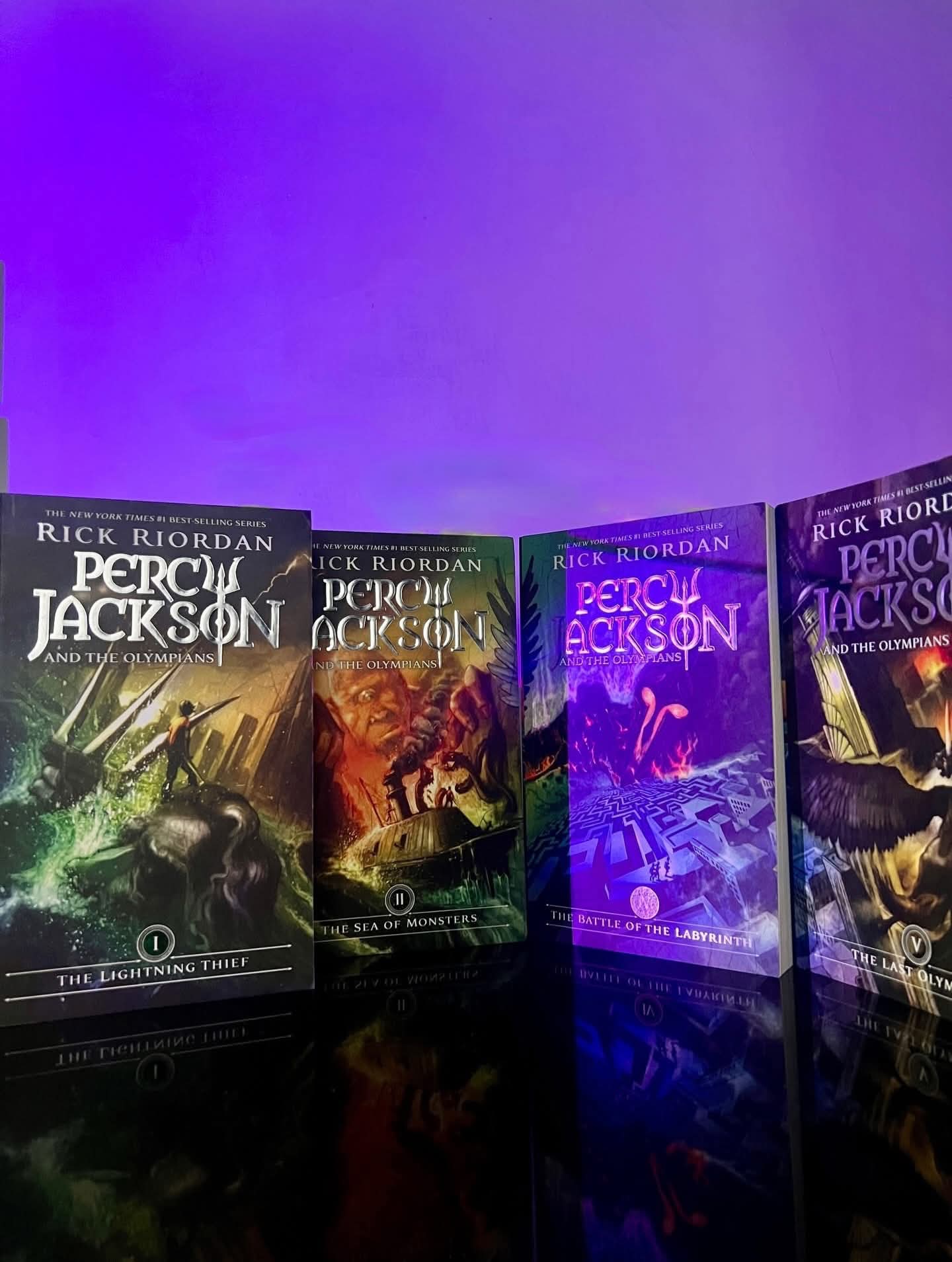 Percy Jackson and the Olympians by Rick Riordan (4 Books Set) (Original Book Set)
