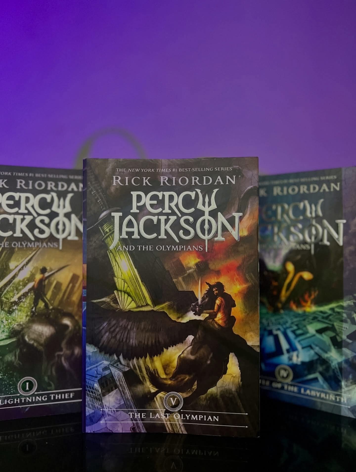 Percy Jackson and the Olympians by Rick Riordan (4 Books Set) (Original Book Set)